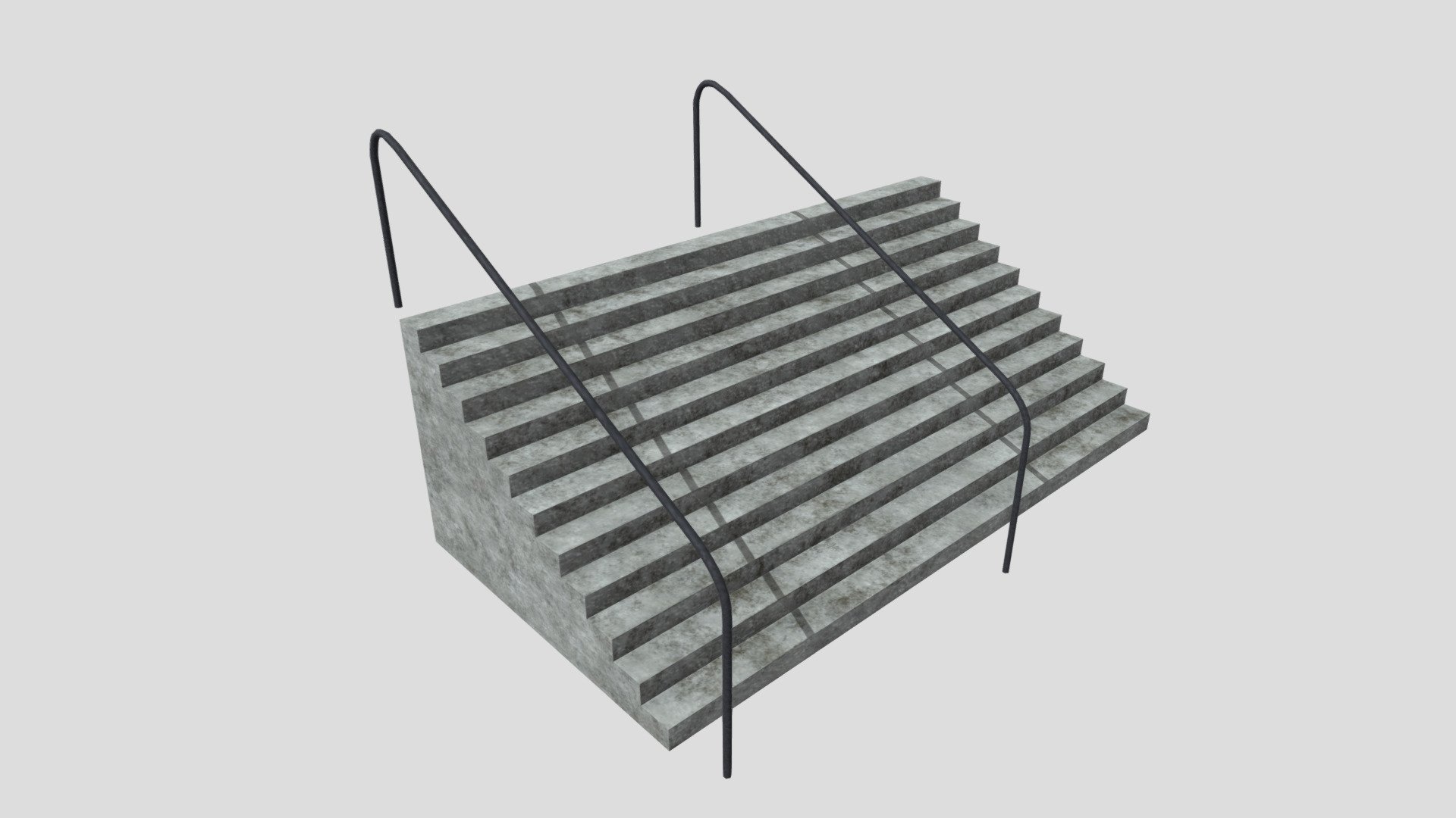 Basic, concrete urban stairs