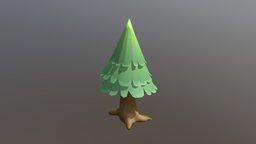 Stylized Tree tree, wooden, lead, stylised, bark, wood, stylized, leaves