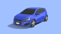 Chevrolet Aveo Sonic 2014 modern, tire, cars, suv, drive, chevrolet, sonic, driving, chevy, hatchback, aveo, hatch, low-poly-car, lowpolycar, low-poly, lowpoly, car, aveo-sonic