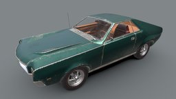 AMC AMX 1968 wheel, drive, retro, classic, amx, amc, 1968, substancepainter, substance, pbr, car, vintag, muslecar, amcamx