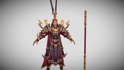 Lowpoly Monkey King Wukong monkey, king, wukong, lowpoly, monster