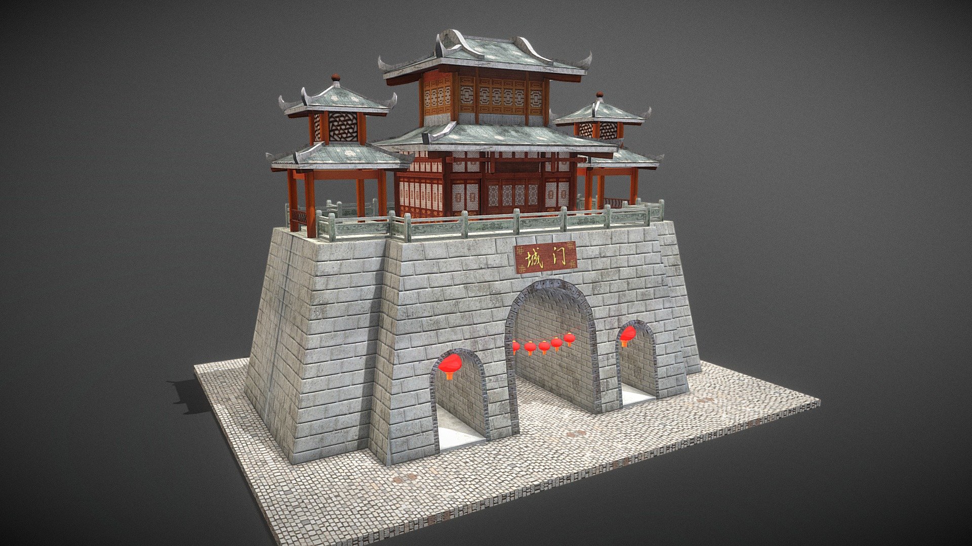 This is a beautiful ancient city gate 3D model. You can use it in your game. I hope you like it.

5 materials with 2048 * 2048 textures.

Triangles: 8100 Vertices: 5941

(Viewer Setting above are just a preview and may vary drastically depending on your lighting and shading setup on the final application)

If you have any questions, please feel free to contact me.

E-mail: zhangshangbin1314159@gmail.com
