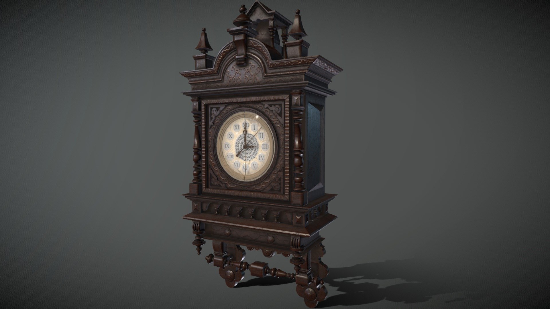 This is a 3d model of a victorian old cuckoo clock 3d model made entirely in blender and textured in substance painter, hope you liike it!