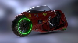 Akira Bike bike, akira, motorcycle, maya, blender