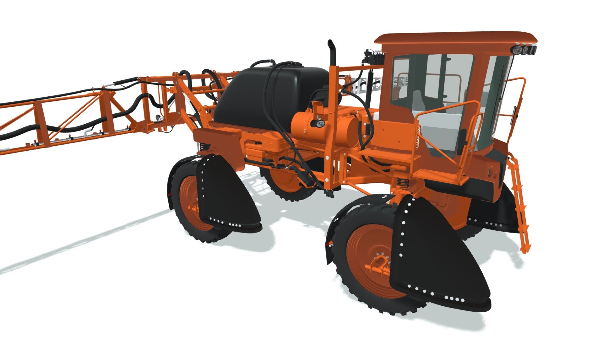 High quality 3d model of self-propelled sprayer.
Semi interior details.