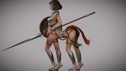 Centaur Girl body, anatomy, , , , centaur, woman, centaure, bikini, centauro, centaurus, blender3d, horse, female, rigged, garter