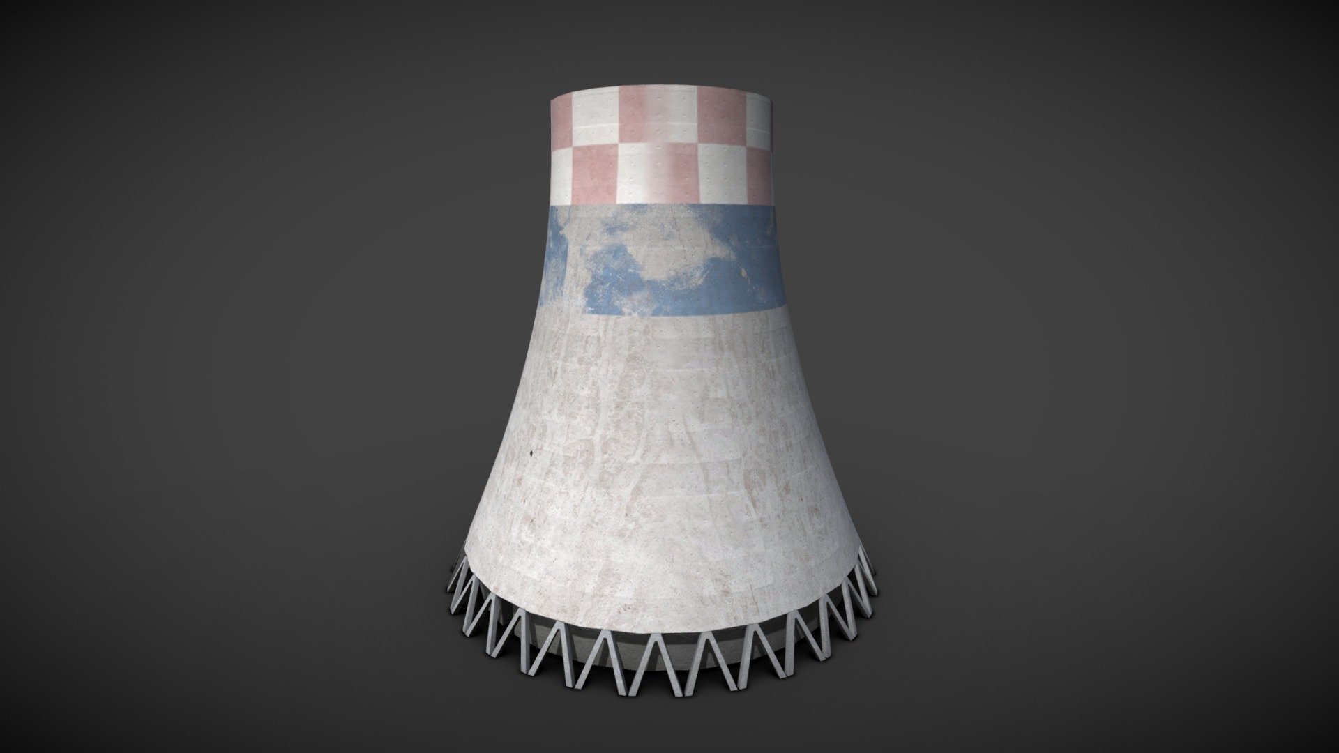 Midpoly cooling tower.
Another project for second life.
All parts unwrapped and baked.
