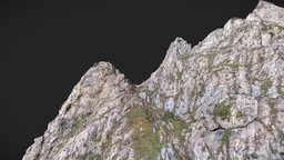 Mountain Peak Cliff PBR Scan face, landscape, formation, detail, mountain, epic, big, huge, sharp, cliff, color, boulder, realistic, real, path, large, 8k, peak, realisim, photoscan, photogrammetry, 3d, blender, scan, noai