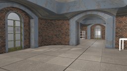 Abandoned Gallery scene, room, victorian, vintage, vr, virtualreality, gallery, game-ready, attic, abandoned-building, building, spooky, interior