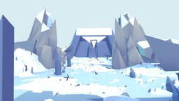 A door in snow - Low poly stylized environment tree, scene, sky, ancient, ruins, rpg, grass, snow, mountain, vr, ar, snowy, roleplaying, unrealengine4, gameenvironment, game-asset, lowpolyart, environmentart, environment-assets, lowpolymodel, fantasy-gameasset, fantasyart, enviromentasset, metaverse, lowpoly-blender, stylized-environment, stylizedmodel, stylized-texture, maya, unity3d, game, photoshop, blender, lowpoly, blender3d, gameart, gameasset, stylized, door, gameready, environment