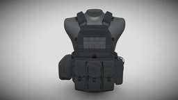 Armor vest armor, cloth, gaming, army, bags, clothes, bag, equipment, arma, midpoly, mid-poly, csgo, dayz, pouch, pouches, tarkov, game, war, gameready, armor-vest