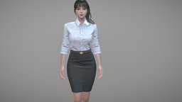 Female's Bussiness suit office lady Game Assests suit, high, work, basemesh, heel, fashion, skirt, business, working, uniform, woman, outfit, wear, blouse, womancharacter, character, unity, female, clothing, woman