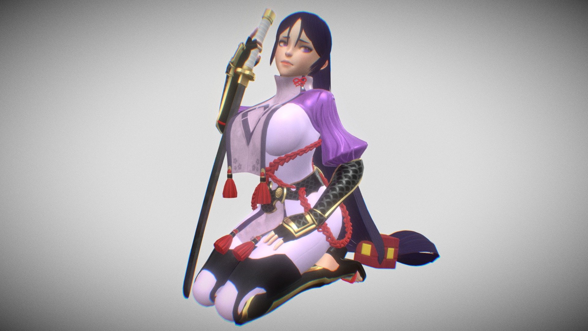 Minamoto no Raikou from Fate Grand/Order made with Blender and Substance 3D Painter.