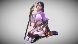 Minamoto no Raikou - Fate Grand/Order animegirl, fategrandorder, raikou, minamoto, game, blender, blender3d, fate