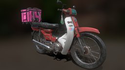 Food Delivery Bike food, motorcycle, delivery, props-assets, props-game, substancepainter, substance