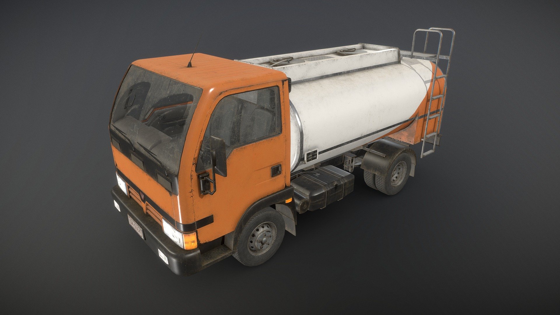 Cistern Light Truck Game-Ready model with 2 sets of PBR textures included: clean and dirty

The model is low poly (25.307 Tris), gameready and has cabin doors and wheels ready to animate (not animated):




Real-world scale and centered.

The unit of measurement used for the model is centimeters

Polys: 13.033 (Converted to triangles: 25.307)

Cabin interior fully modeled and textured.

Chassis fully detailed. Tank can be detached if needed.

All Doors, wheels, and steering wheel can be easily rigged/animated.

Textured in Substance Painter

All branding and labels are custom made.

Maps sizes: 




Chassis: 4096x4096

Interior: 2048x2048

Windows: 1024x1024

Cistern: 4096x4096

Provided Maps (cleand and dirty):




Albedo

Normal

Roughness

Metalness

AO

Opacity included in Albedo (windows)

Emissive

Formats Incuded - MAX / BLEND / OBJ / FBX / 3DS

This model can be used for any game, film, personal project, etc. You may not resell or redistribute any content