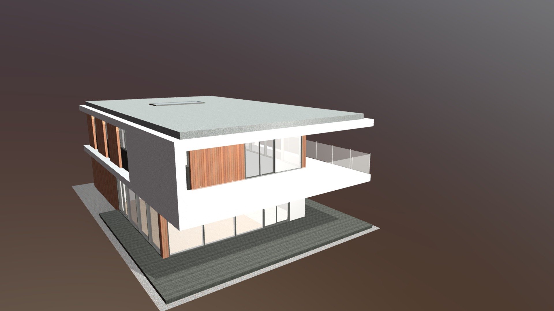 Medium poly modern house model. Both the first floor and the second floor are completely explorable including every single room