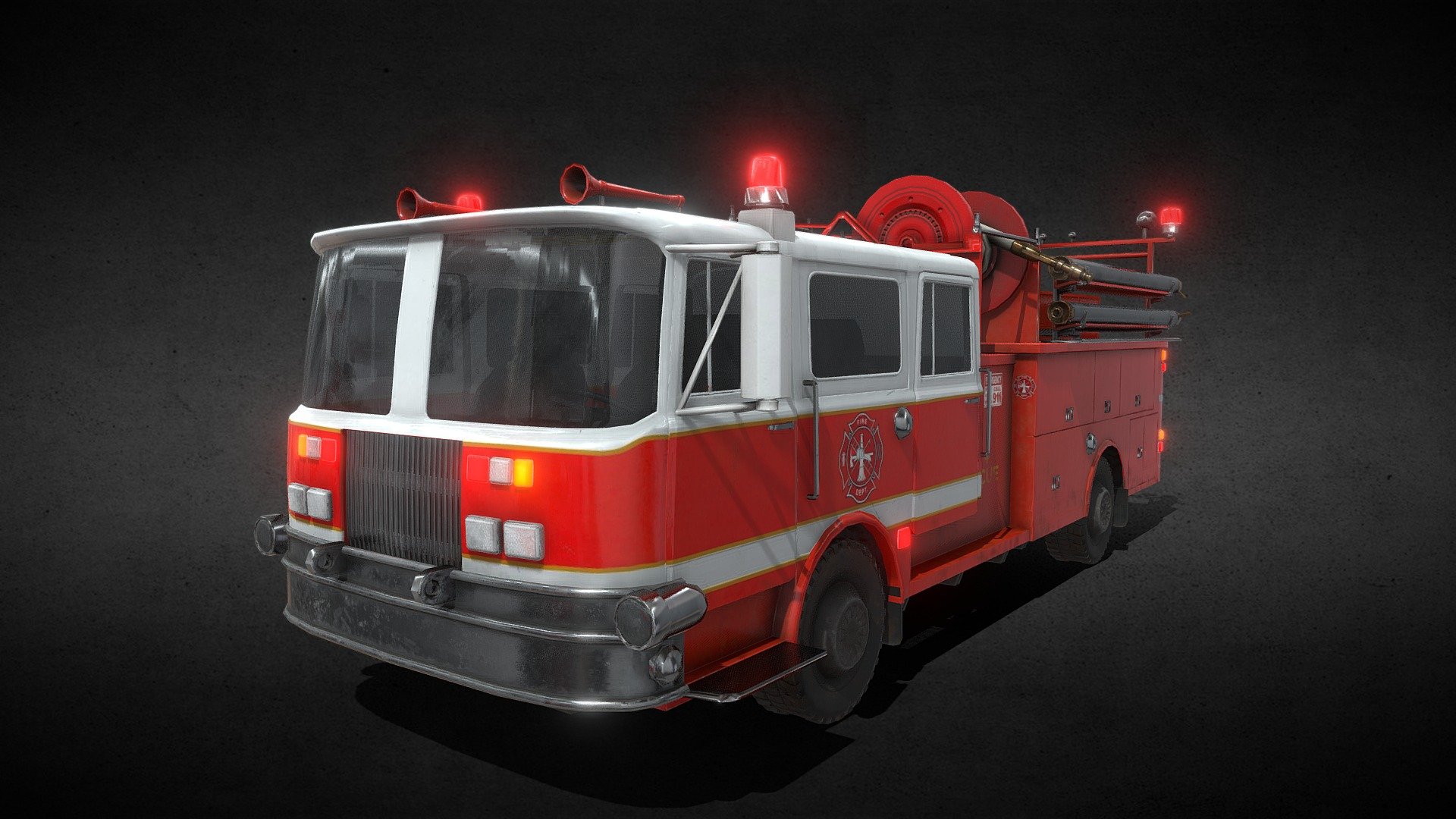Low Poly Fire Truck, Perfect for game.

Game Ready Asset.

2k textures available.

Contains Basic Interior so that you can keep the windows transparent