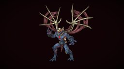 Gargoyle monsters, demon, devil, wings, creatures, 3dcoat, gargoyle, undead, elemental, handpaintedtextures, character, handpainted, 3d, blender, skull, stone, zbrush, fantasy, evil, bones, noai