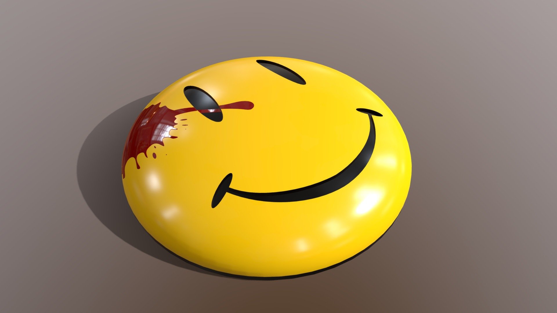 Comedian's smiley pin-badge, &ldquo;Watchmen