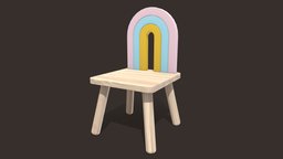Children chair textile, children, rocking, seat, furniture, old, fabric, rocking-chair, lowpolymodel, oldchair, woodenchair, oden, chair
