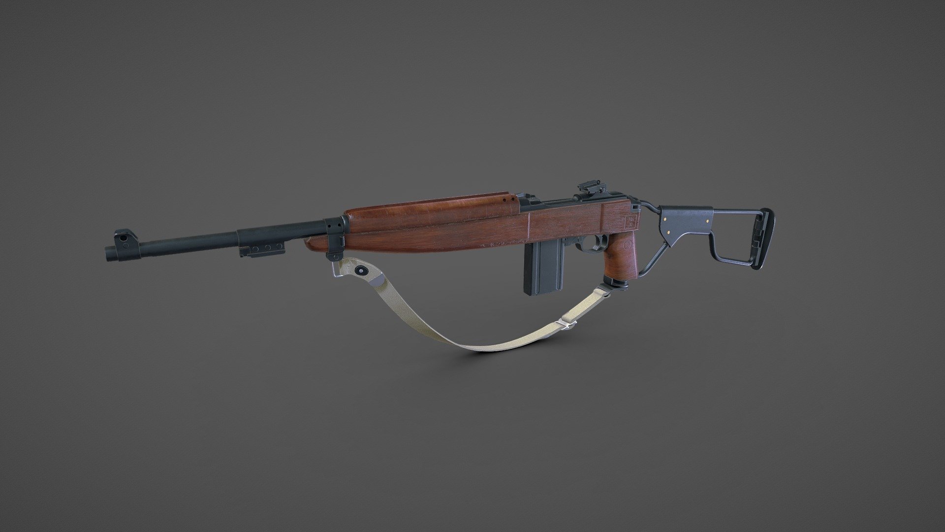 M1A1 Carbine Paratrooper




Low-poly ready to use in games, AR/VR (17,534 tris)

Textures are in PNG format 4096x4096 PBR metalness 1 set.

Available formats: MAX 2018 and 2015, OBJ, MTL, FBX, .tbscene.

Separate objects for animation.

Files unit: Centimeters.

If you need any other file format you can always request it.

All formats include materials and textures.

