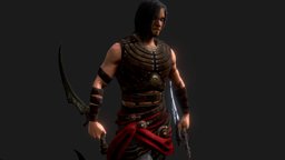 Prince Of Persia - Warrior Within fanart, study, realtime, tribute, character-model, props-game, princeofpersia, substancepainter, substance, maya, character, lowpoly, gameart, zbrush, characterdesign, fantasy
