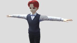 【Anime Character】Male001/002 (Discount/Unity 3D) japan, animegirl, animemodel, anime3d, japanese-style, anime-character, vroid, unity, anime, japanese