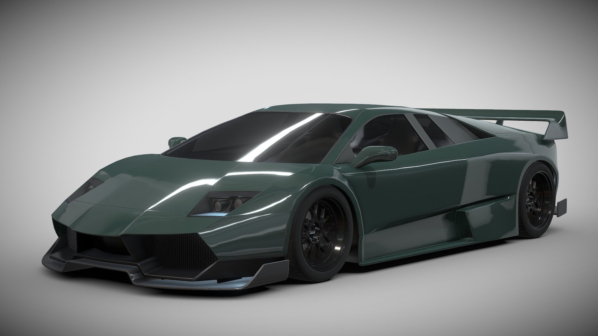 For you lovers of sports cars, especially Italian manufacturers, you must be familiar with the name Lamborghini Murcielago.

And this is a 3D model of the Lamborghini Murcielago that I made and then modified in several parts.

I don't detail the interior of the car, because I only focus on the exterior of the car.
