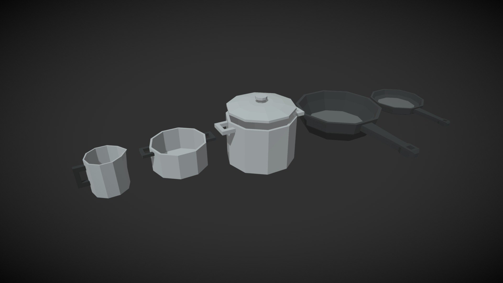 This is a simple lowpoly Kitchenware Set. You could use it for your next game or video.