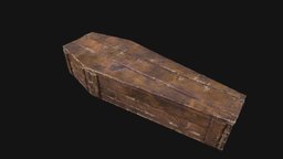Rustic Wooden Coffin body, wooden, death, dead, coffin, corpse, wood, burry