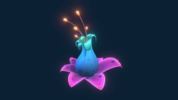 Stylized Fantasy plant world, plant, flower, nature, forrest, jungle-tree, asset, game, fantasy, lumosity