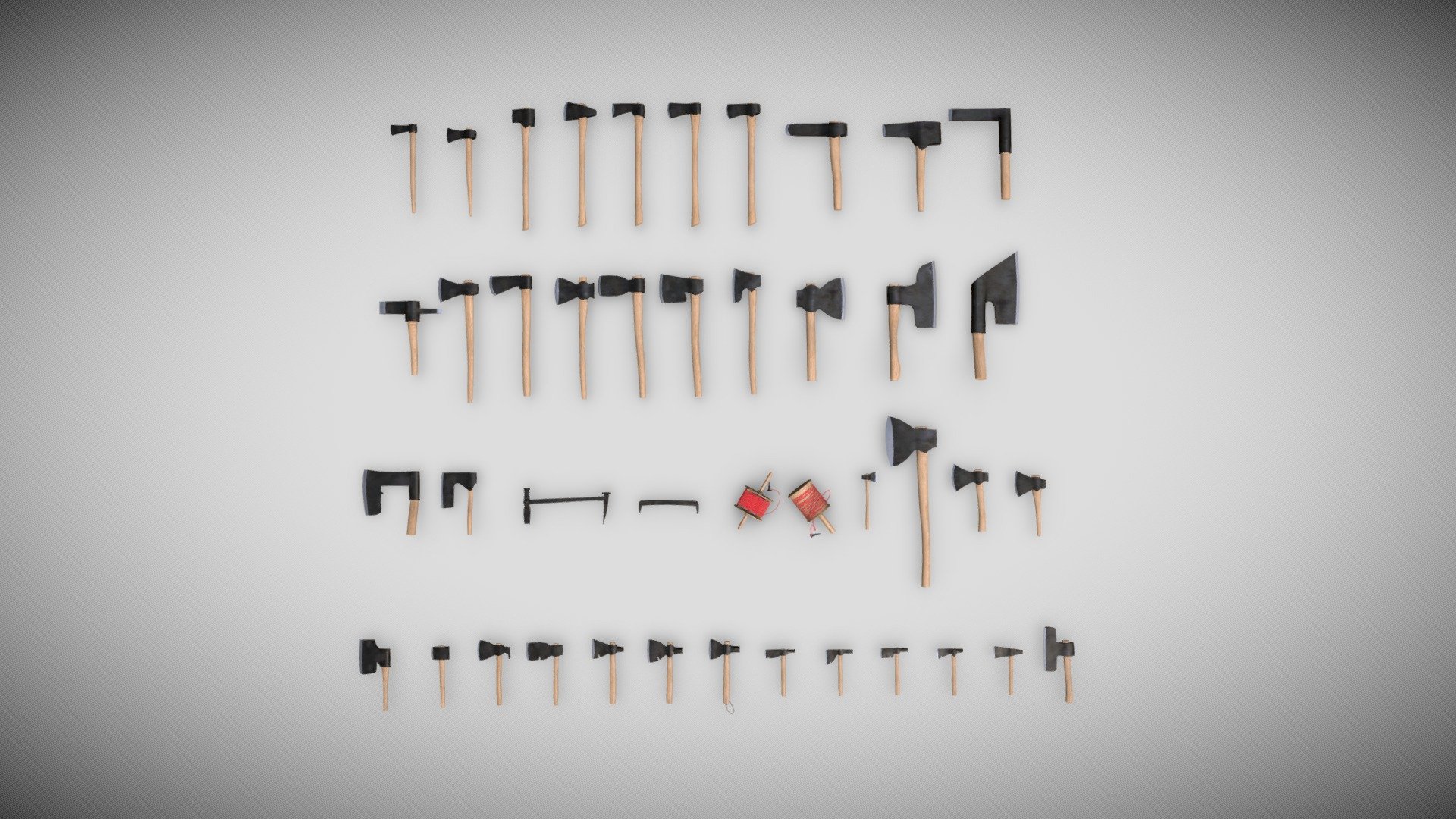 Modeled from Eric Sloane's Museum of Early American Tools, pages 10-21. Scale is approximate and not authoritative.

Textured with CC0 Textures assets.

Made with Blender.