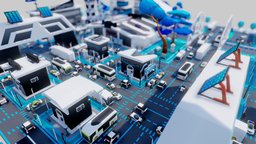 Smart City Low Polly tree, sky, truck, grass, games, cars, airplane, future, ambulance, road, smart, pack, lamps, cityscene, smartphone, aircraft, game-ready, low-poly-model, lowpolymodel, police-car, smartcity, low-poly-blender, smartcar, could, scifimodels, low-poly, futuristic, gameasset, car, city, spaceship, gameready