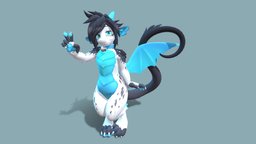 Kynis VRChat Avatar anthro, anthropomorphic, furry, vrchat, dragon, kynis