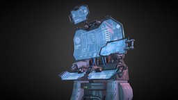 Hologram Console hologram, console, substancescifi, substancepainter, asset, blender