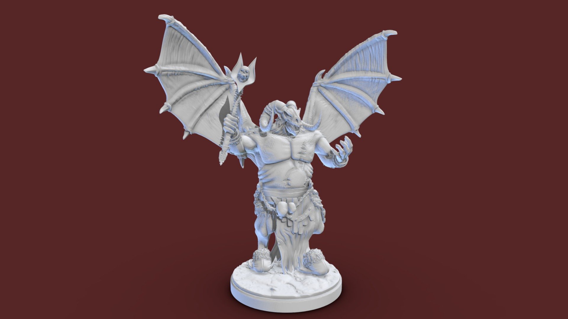 Demon Lord miniature split for easy print. Both pre-supported and unsupported files

Unleash Hell on your TTRPG campaign!

You may want to hollow some parts, like the Upper_Body, in order use less resin and have a lighter miniature

75mm base + 7 pieces

Private use only, non commercial, no derivatives, do not share this file under any circumstances, for free or commercially.