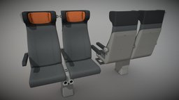 Intercity Train Seats modern, train, rail, railroad, vehicles, transportation, locomotive, wagon, seat, intercity, seats, train_seat