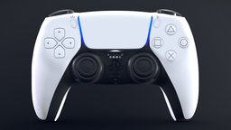 Sony Dualsense Controller - PlayStation 5 device, 5, white, console, tech, playstation, electronic, electronics, equipment, play, entertainment, controller, hardware, station, ps5, game, futuristic, technology, simple, dualsense