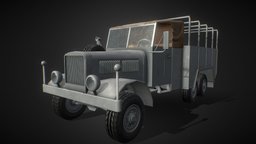German ww2 truck - Einheitsdiesel truck, ww2, germany, wordwar2, truck-heavy-vehicle