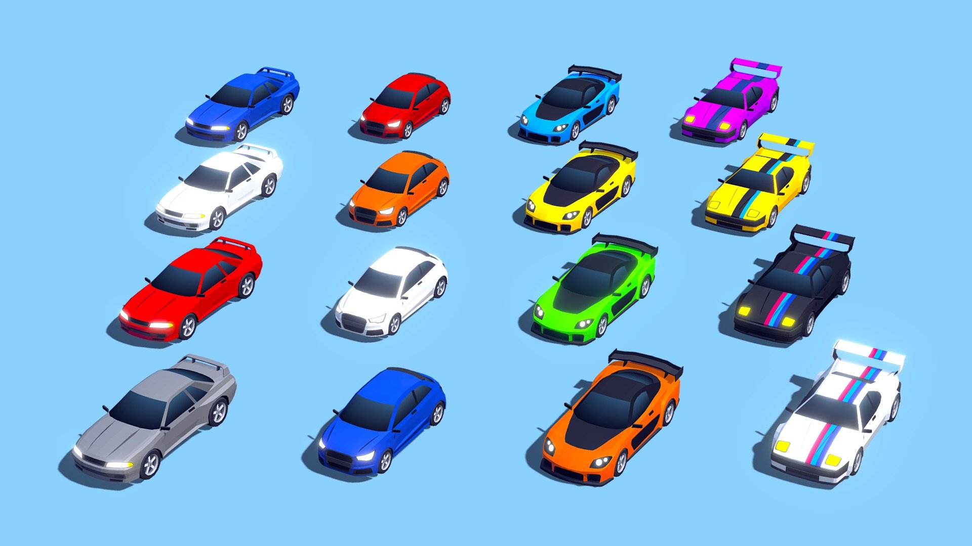 November update (2022.11) of the Low Poly Cars - Mega Pack asset, which is available in the Unity Asset Store.