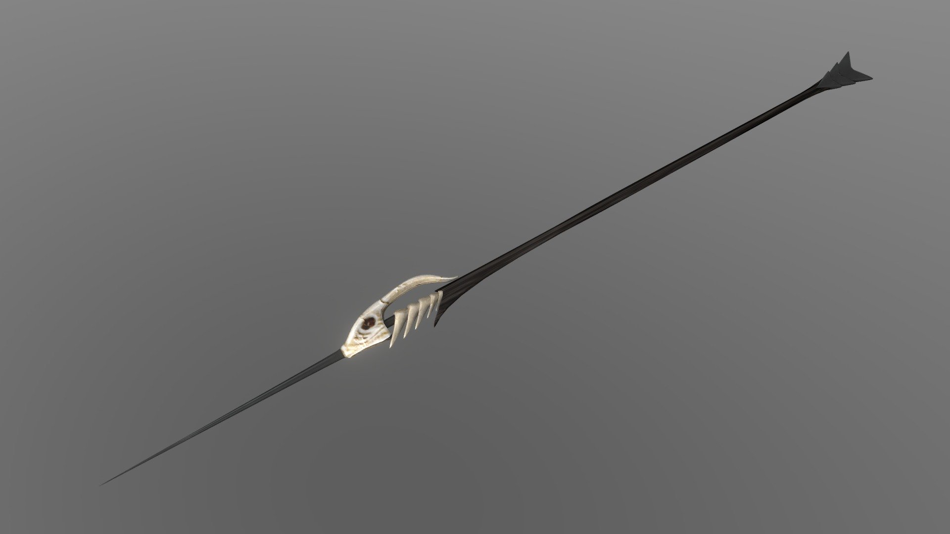 Fishbone Spear
Bring your project to life with this low poly 3D model of an Fishbone Spear. Perfect for use in games, animations, VR, AR, and more, this model is optimized for performance and still retains a high level of detail.


Features



Low poly design with 5,658 vertices

11,184 edges

5,544 faces (polygons)

11,088 tris

2k PBR Textures and materials

File formats included: .obj, .fbx, .dae, .stl


Tools Used
This Fishbone Spear low poly 3D model was created using Blender 3.3.1, a popular and versatile 3D creation software.


Availability
This low poly Fishbone Spear 3D model is ready for use and available for purchase. Bring your project to the next level with this high-quality and optimized model.