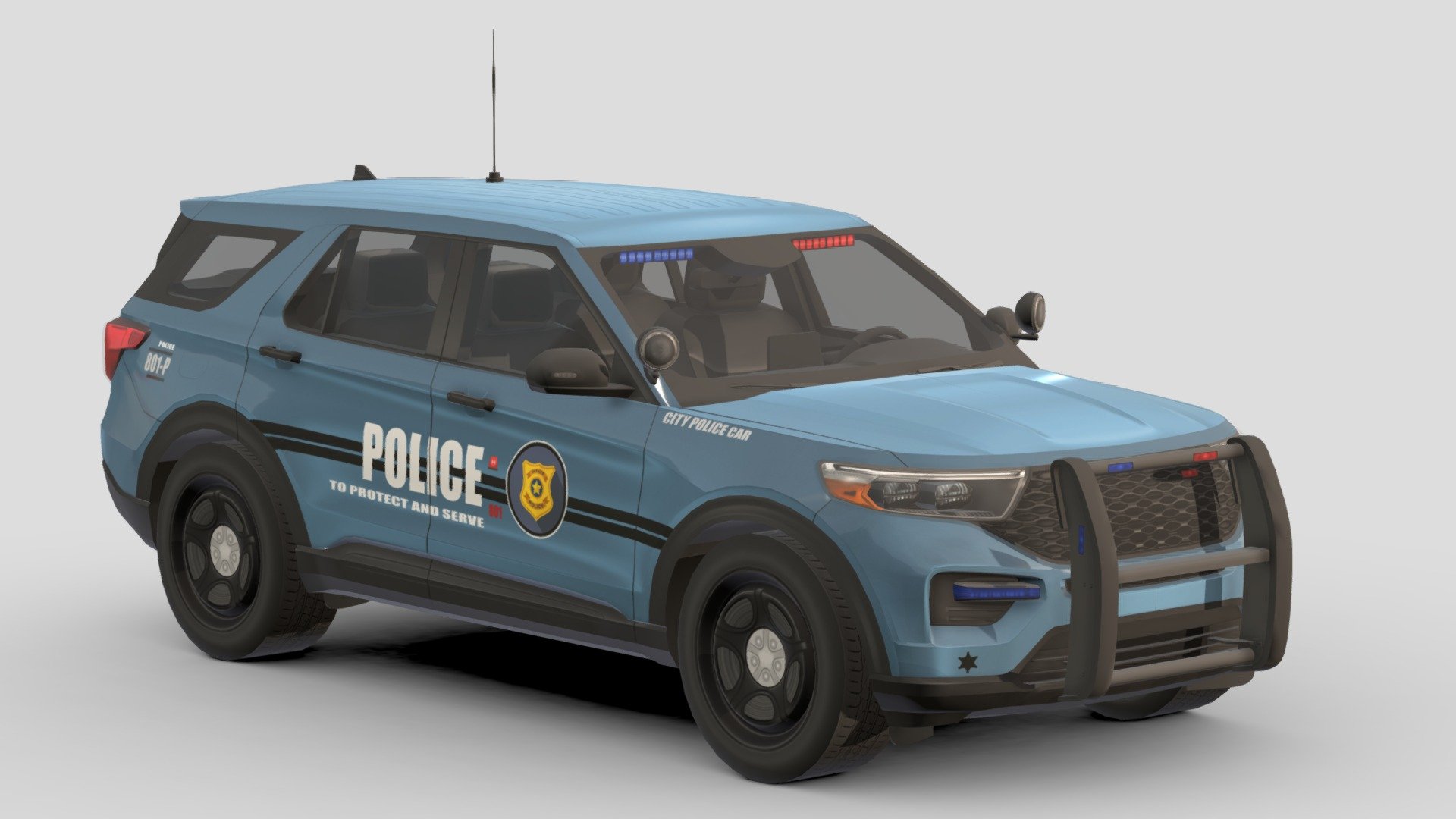 Police Car # 3

You can use these models in any game and project.

Low-poly

Average poly count : 30,000

Average number of vertices : 30,000

Textures : 4096 / 2048 / 1024

High quality texture.

format : fbx , obj , 3d max

Isolated parts (Door, steering wheel, wheels, body).