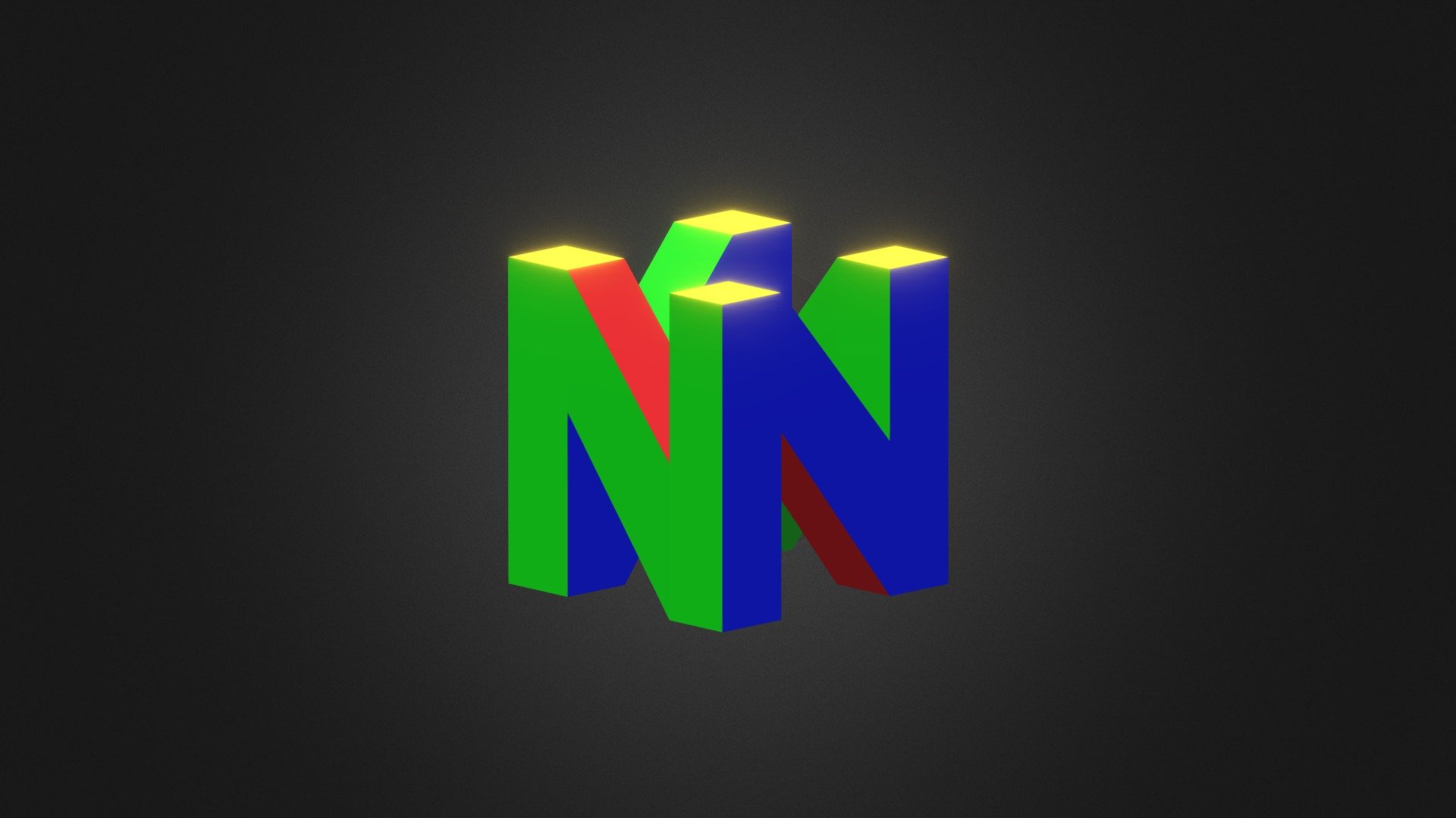 nintendo 64 logo made in blender 
you can 3d print it