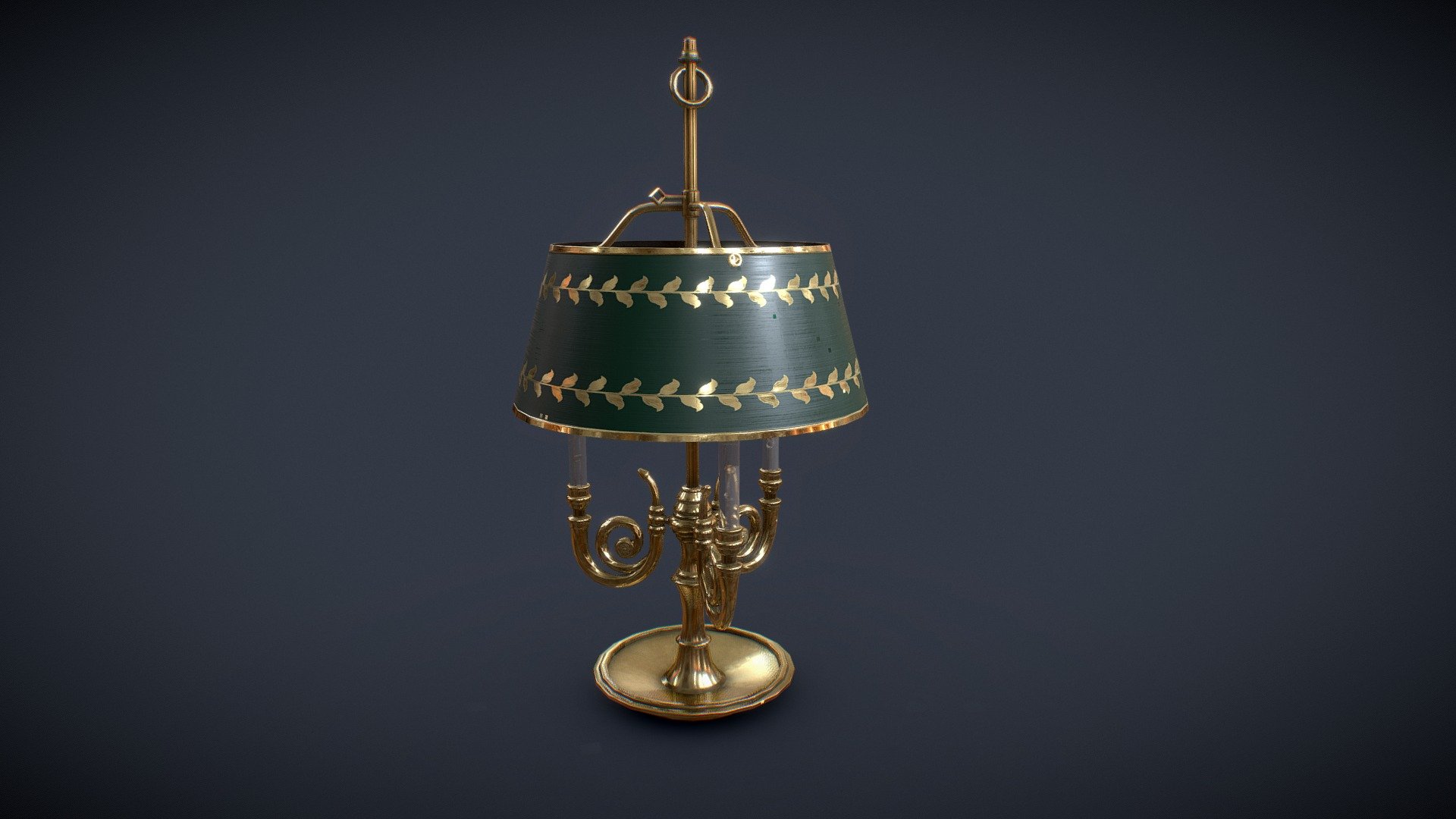 Hello All :) This is a desk lamp made for a personal victorian project. Ligth and shine will be one of the art line of the scene !

Made with Maya, PS and Substance.

You will find in the package Scene file, FBX and 2k Textures.
If you have any customs need, please feel free to contact me.