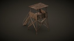 Watch Tower ww2, germany, watch-tower, lowpoly