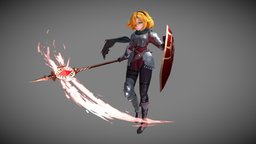 Future Princess fanart, sickle, weapon, girl, game, mobile, female, fantasy, knight