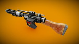 E5c Heavy Blaster Rifle - Star Wars rifle, blaster, substancepainter, substance, weapon, pbr, gameart, starwars, sci-fi, gameasset, gun, gameready