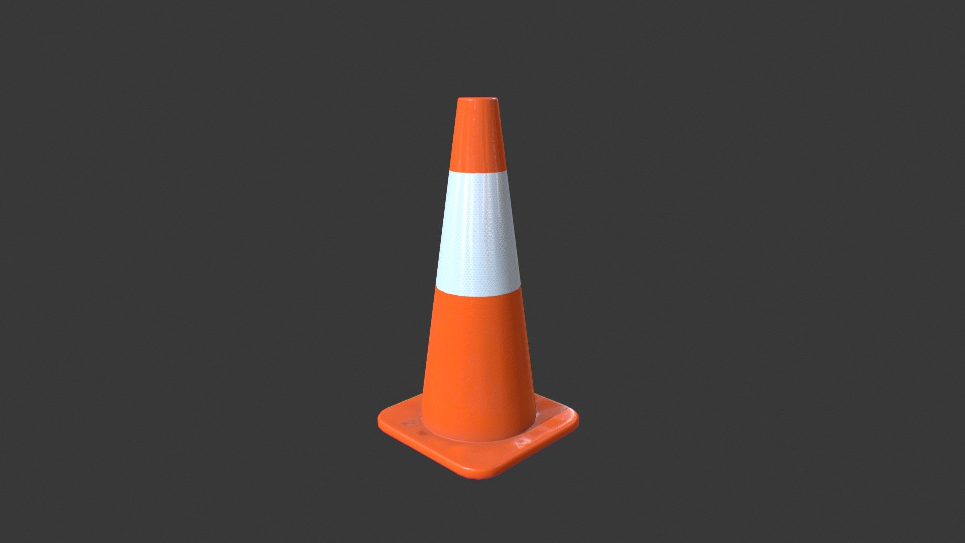 A high quality, low-poly 3d model ready for Virtual Reality (VR), Augmented Reality (AR), games and other real-time apps.

This is a traffic cone which i created, which you can use in game, architecture or ur own project. This traffic cone 3D model contain 2 version of texture which is clean version and dirty version.
Polycount: 784 tris
Texture Format: PNG, BMP
Textures are created using PBR Metalness workflow in Substance Painter.

Following textures map are provided with texture size of 4096x4096px: BaseColor, Roughness, Metalness, Normal_OpenGL, Normal_DX, AO, Glossiness, Specular. However, you can reduce size of the map to suit your project without affect the texture detail.

Repacking or selling by other persons is strictly not allowed! Thank you and appreciated it. CHEERS!