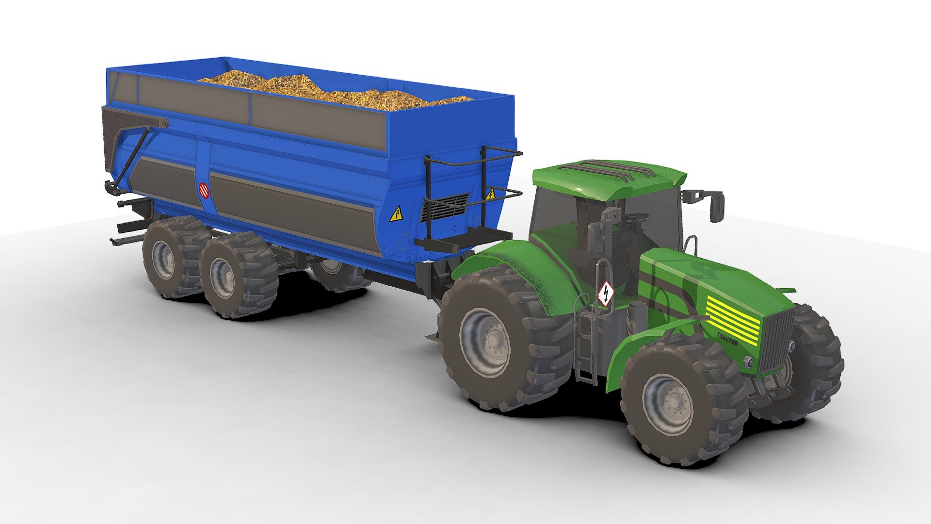 


Tractor Dump Trailers Low_Poly .




You can use these models in any game and project.




This model is made with order and precision.




Separated parts (bodys . wheels . Steer . Trailers
 . Tractor ).




Very Low- Poly.




Truck have separate parts.




Average poly count: 38,000 tris.




Texture size: 2048 / 1024 (PNG).




Number of textures: 3.




Number of materials: 4.




Format: Fbx / Obj / 3DMax .




The original files are in the Additional file .




Wait for my new models.. Your friend (Sidra).


